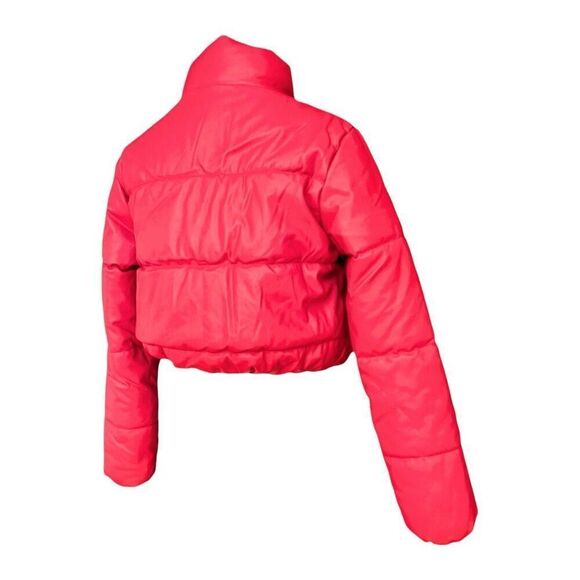 FASHION NOVA NWT Vixen faux leather puffer jacket in Red Size L - Picture 5 of 7